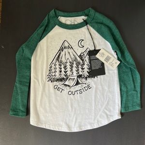 Boys long sleeve “Get Outside” camping tee by Chaser brand size 5T
